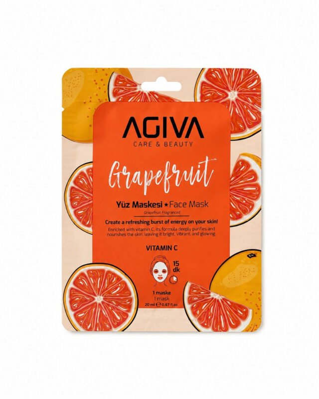 Agiva Care & Beauty Sheet Mask Grapefruit (Vitamin C)