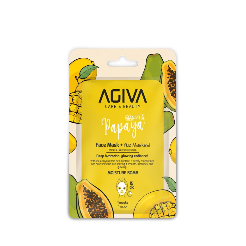 Agiva Care & Beauty Sheet Mask Mango Papaya (Moisture Bomb)