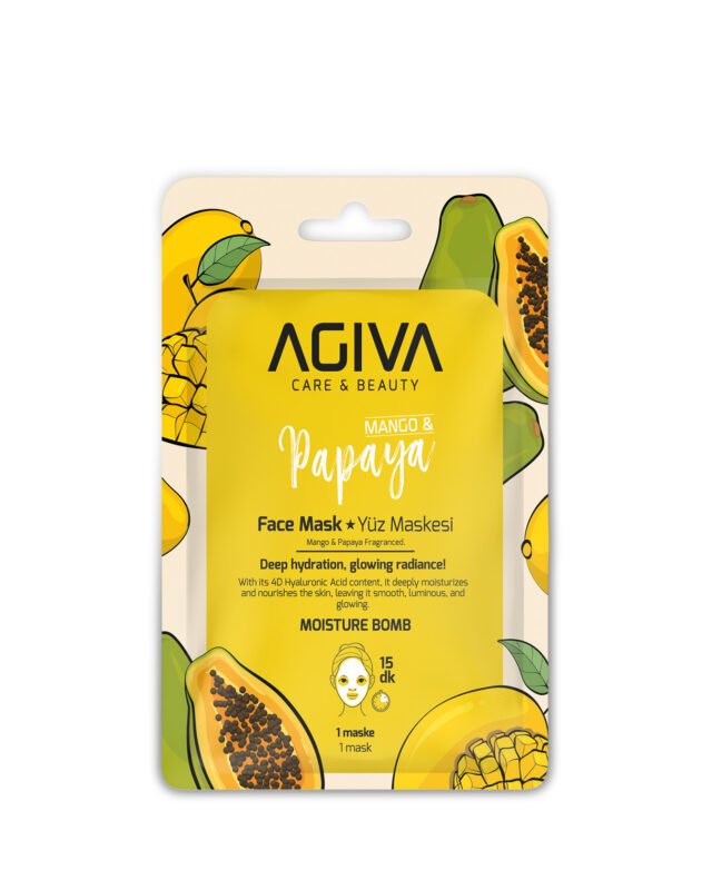 Agiva Care & Beauty Sheet Mask Mango Papaya (Moisture Bomb)