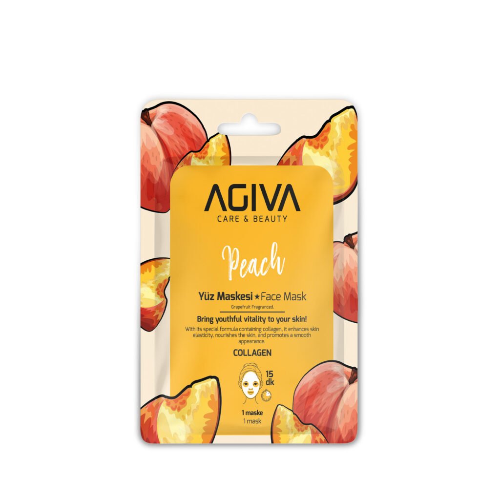 Agiva Care & Beauty Sheet Mask Peach (Collagen)