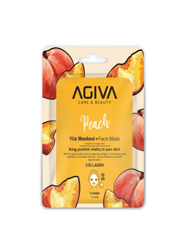 Agiva Care & Beauty Sheet Mask Peach (Collagen)