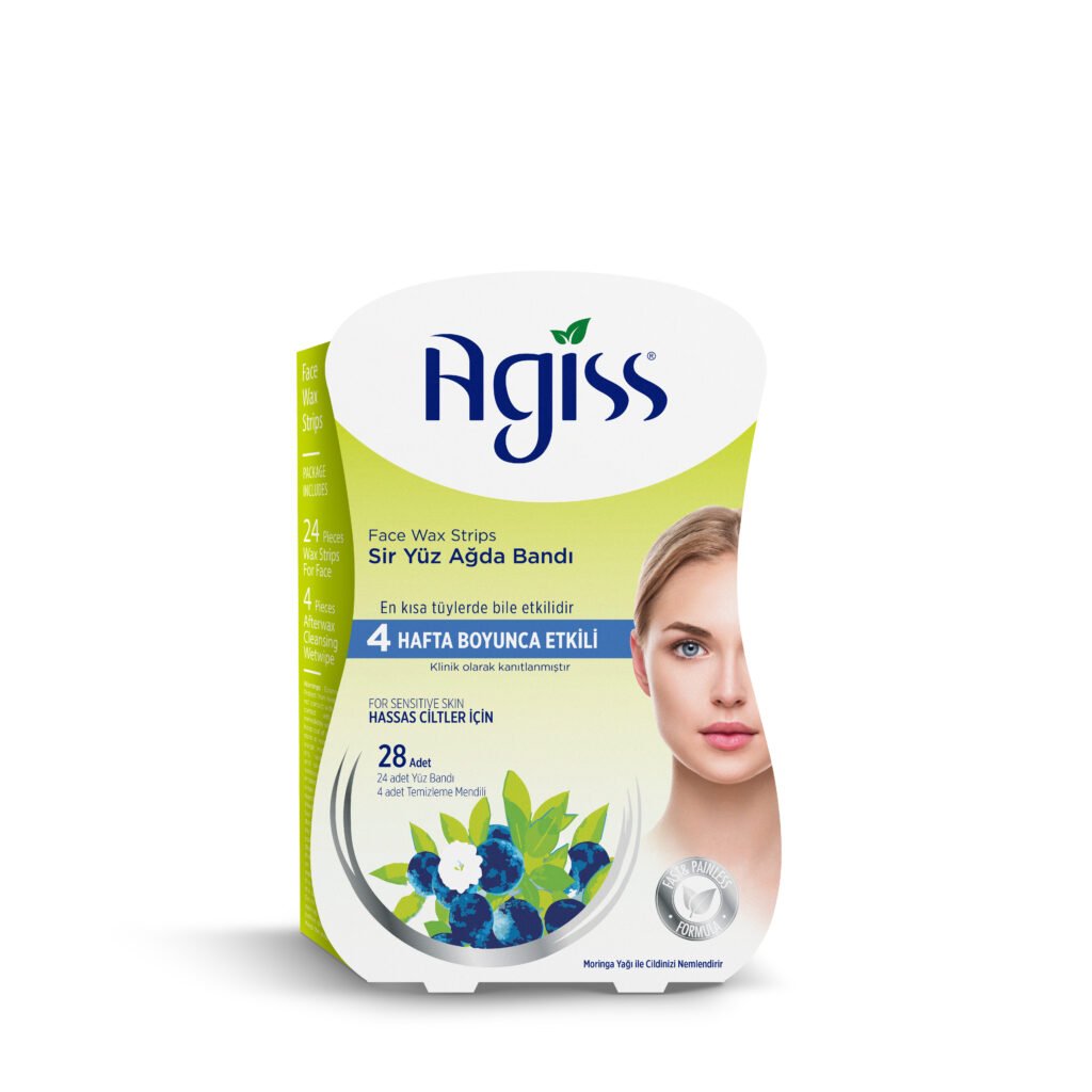 Agiss Wax Strips for Face for Sensitive Skin Types Green