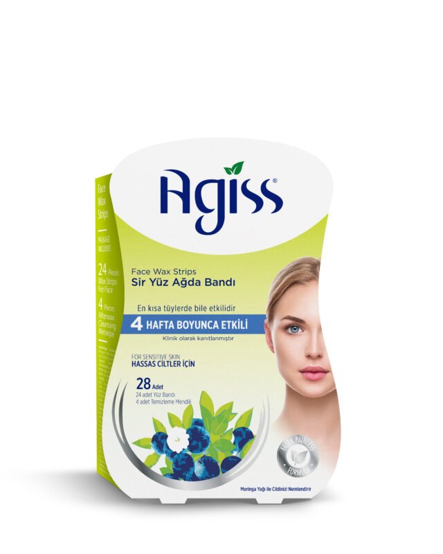 Agiss Wax Strips for Face for Sensitive Skin Types Green