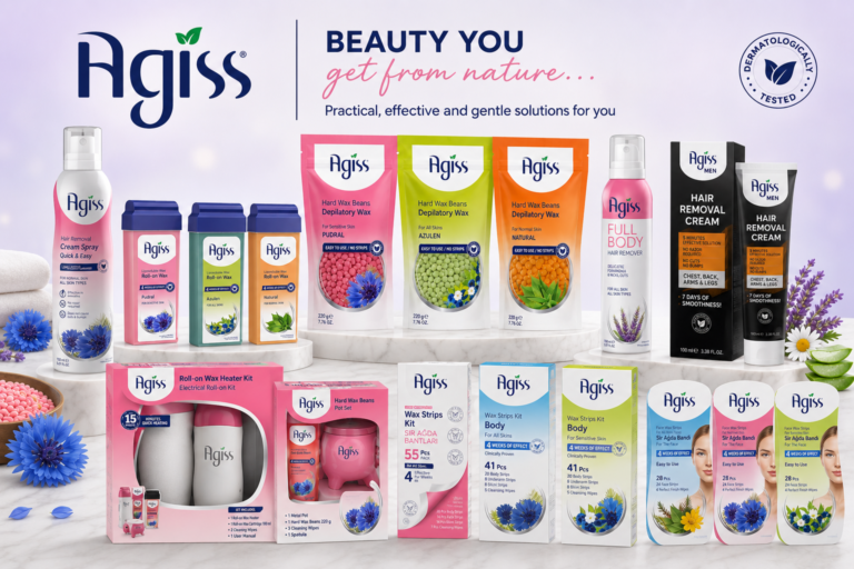 AGISS professional hair removal products including depilatory creams, waxes and wax strips