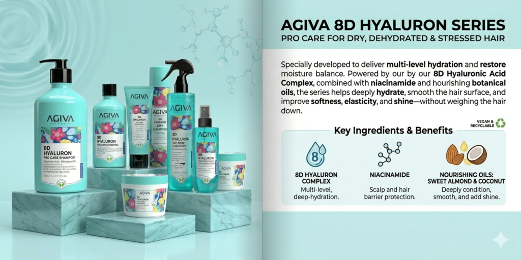 AGIVA 8D Hyaluron Pro Care products and hydration benefits