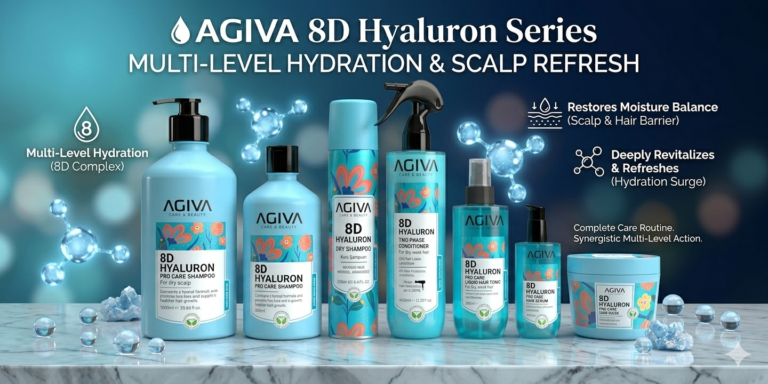 AGIVA 8D Hyaluron hair care series for dry and frizzy hair