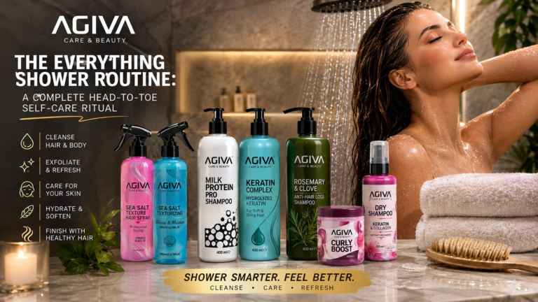 AGIVA Everything Shower Routine with Hair and Body Care Products