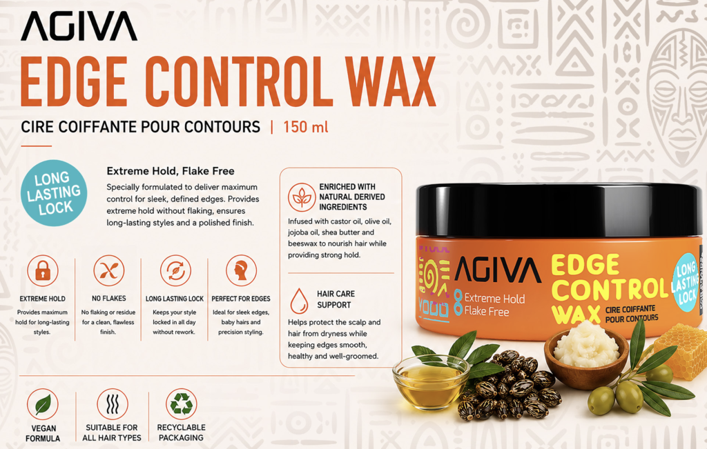 AGIVA Instant Lock Edge Control Wax for natural and textured hair