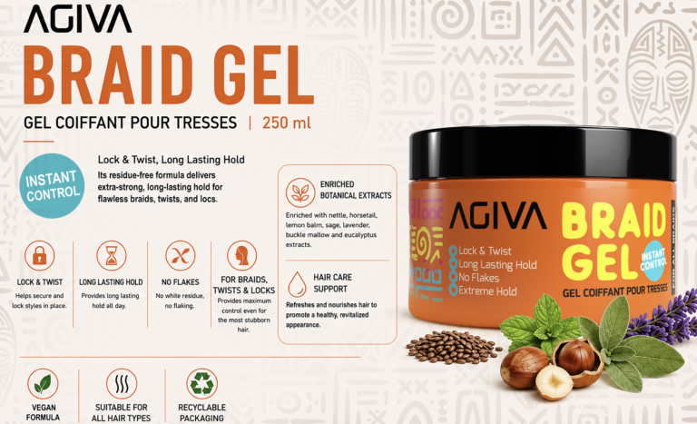 AGIVA Lock and Twist Braid Gel for cornrows twists and locs