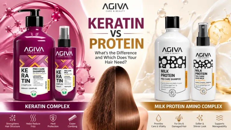 Keratin vs protein for hair with AGIVA Keratin Complex and Milk Protein Amino Complex